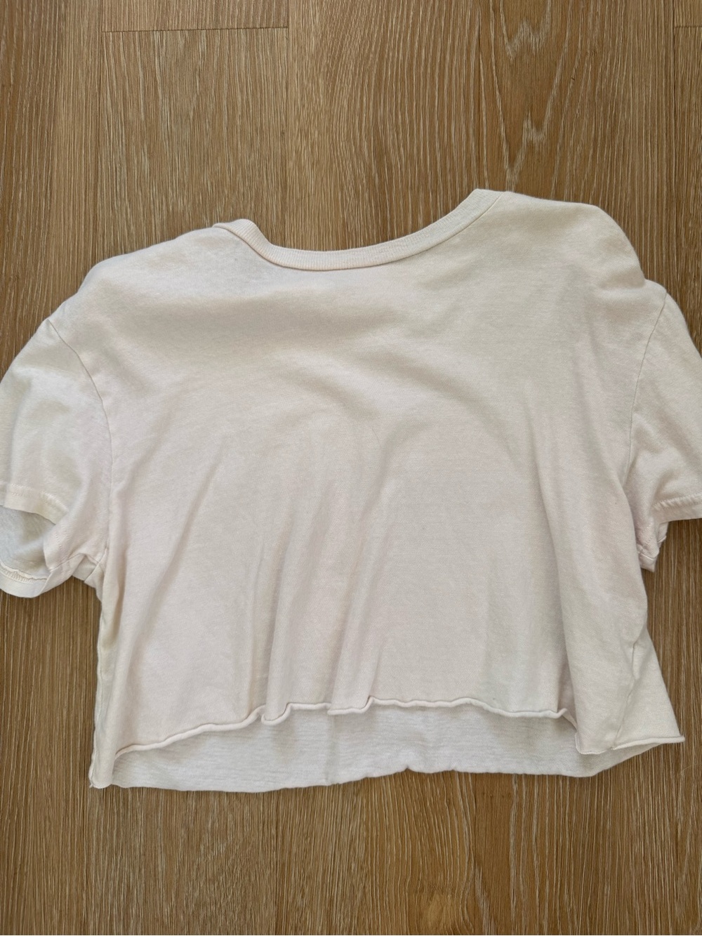 Women's “perfect white tee” Cropped Crewneck Top - White